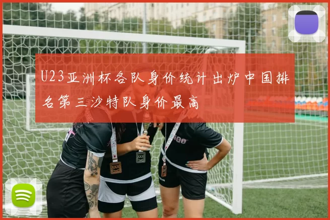 U23亚洲杯各队身价统计出炉中国排名第三沙特队身价最高